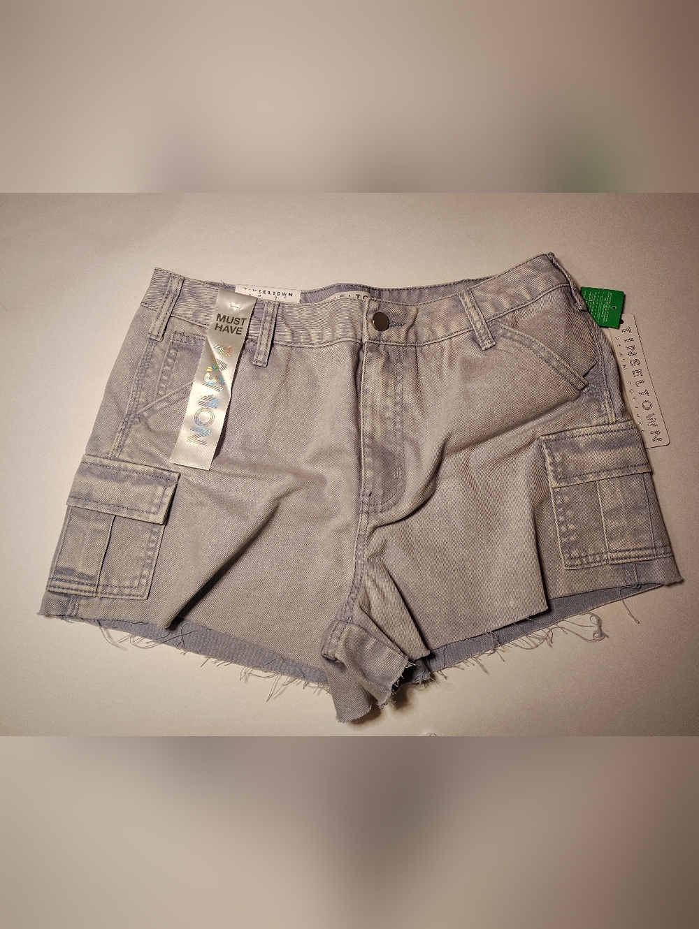 Francesca's Light Blue  Frayed Denim Shorts